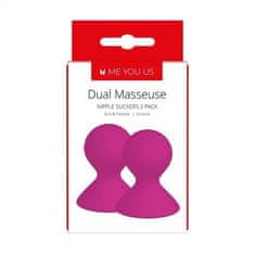 Ero Pompka- Me You Us Dual Masseuse Silicone Nipple Suckers 2 Pack Purple