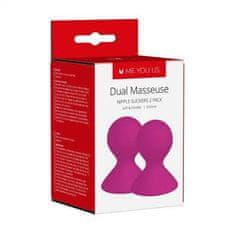 Ero Pompka- Me You Us Dual Masseuse Silicone Nipple Suckers 2 Pack Purple