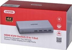 Unitek Unitek KVM stikalo V307A 4K HDMI 2.0 2v1