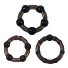 Ero Me You Us Easy Squeeze Cock Ring Set Black