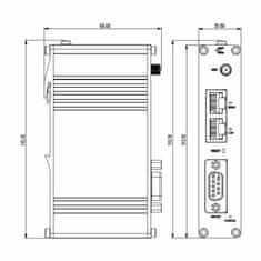 Teltonika usmerjevalnik Wi-Fi4 RS232 DIN RUT142