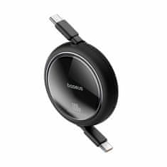 BASEUS kabel USB C-C 1m 100W izvlečni črn Free2Draw