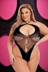 Ero LAPDANCE FISHNET HALTER BODYSUIT BLACK, QUEEN