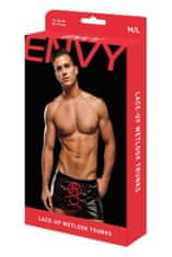 Ero ENVY LACE-UP WETLOOK TRUNKS BLACK RED, L/XL