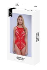 Ero BACI JACQUARD BODYSUIT RED, OS