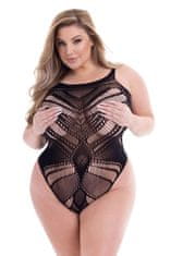 Ero BACI JACQUARD BODYSUIT BLACK, QUEEN