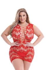 Ero BACI CORSET FRONT LACE MINI DRESS RED, QUEEN