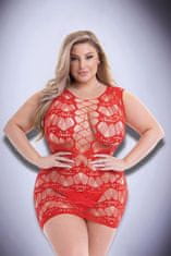 Ero BACI CORSET FRONT LACE MINI DRESS RED, QUEEN