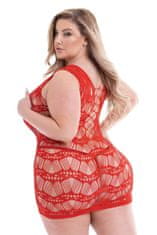 Ero BACI CORSET FRONT LACE MINI DRESS RED, QUEEN