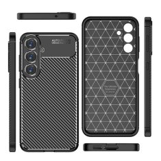 Nexeri SAMSUNG GALAXY S24 Oklepni etui Odporen na udarce Nexeri Carbon Fiber black