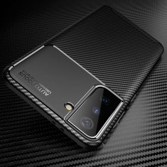 Nemo SAMSUNG GALAXY S21 Oklepni etui Odporen na udarce Carbon Fiber črn