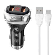 LDNIO LDNIO C2 2USB avtomobilski polnilnik + kabel MicroUSB