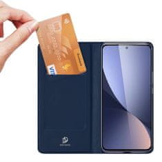 Dux Ducis XIAOMI 12 LITE etui z zavihkom iz eko usnja Dux Ducis Skin Leather navy blue