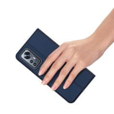 Dux Ducis XIAOMI 12 LITE etui z zavihkom iz eko usnja Dux Ducis Skin Leather navy blue