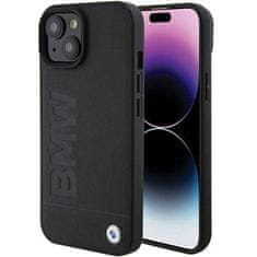 Bmw Original APPLE IPHONE 15 PLUS BMW Leather Hot Stamp Case (BMHCP15MSLLBK) black