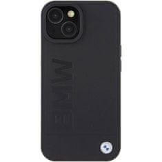 Bmw Original APPLE IPHONE 15 PLUS BMW Leather Hot Stamp Case (BMHCP15MSLLBK) black