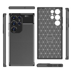 Nexeri SAMSUNG GALAXY S24 ULTRA Oklepni etui Odporen na udarce Nexeri Carbon Fiber black