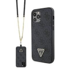 Guess Originalni IPHONE 12 / 12 PRO Guess Hardcase Crossbody 4G Metal Logo (GUHCP12MP4TDSCPK) black