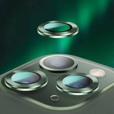 USAMS Kaljeno steklo za IPHONE 11 PRO MAX USAMS Camera Lens Glass Metal Ring silver