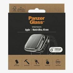 PanzerGlass Szkło Hartowane 5D APPLE WATCH ULTRA (49MM) PanzerGlass Full Body (3677) transparentne