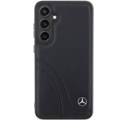 MERCEDES Originalno ohišje SAMSUNG GALAXY S24+ Mercedes Hardcase Leather Curved Stitches (MEHCS24M23RBCSK) črno