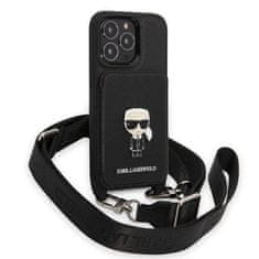 Karl Lagerfeld Oryginalne Etui IPHONE 13 PRO Karl Lagerfeld Hardcase Saffiano Metal Ikonik czarne