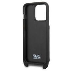 Karl Lagerfeld Oryginalne Etui IPHONE 13 PRO Karl Lagerfeld Hardcase Saffiano Metal Ikonik czarne