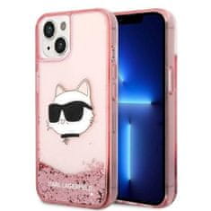 Karl Lagerfeld Oryginalne Etui IPHONE 14 PLUS Karl Lagerfeld Hardcase Glitter Choupette Head (KLHCP14MLNCHCP) różowe