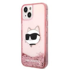 Karl Lagerfeld Oryginalne Etui IPHONE 14 PLUS Karl Lagerfeld Hardcase Glitter Choupette Head (KLHCP14MLNCHCP) różowe