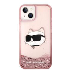 Karl Lagerfeld Oryginalne Etui IPHONE 14 PLUS Karl Lagerfeld Hardcase Glitter Choupette Head (KLHCP14MLNCHCP) różowe