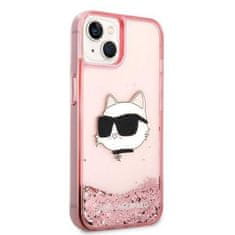 Karl Lagerfeld Oryginalne Etui IPHONE 14 PLUS Karl Lagerfeld Hardcase Glitter Choupette Head (KLHCP14MLNCHCP) różowe