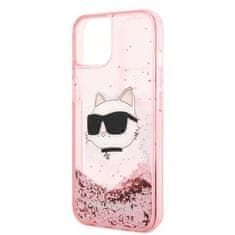 Karl Lagerfeld Oryginalne Etui IPHONE 14 PLUS Karl Lagerfeld Hardcase Glitter Choupette Head (KLHCP14MLNCHCP) różowe