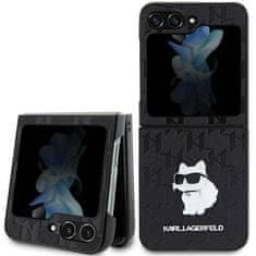 Karl Lagerfeld Originalni SAMSUNG GALAXY Z FLIP 5 Karl Lagerfeld Hardcase Saffiano Monogram Choupette Pin (KLHCZF5SAPCHNPK) black