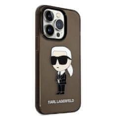 Karl Lagerfeld Oryginalne Etui IPHONE 14 PRO Karl Lagerfeld Hardcase Ikonik Karl Lagerfeld (KLHCP14LHNIKTCK) czarne