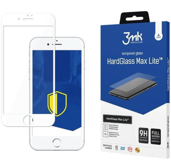 3MK Szkło Hartowane 5D IPHONE 7 / 8 3mk Hard Glass Max Lite białe