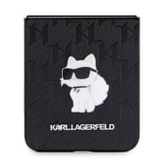 Karl Lagerfeld Originalni SAMSUNG GALAXY Z FLIP 5 Karl Lagerfeld Hardcase Saffiano Monogram Choupette Pin (KLHCZF5SAPCHNPK) black