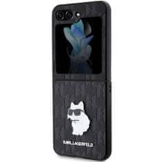 Karl Lagerfeld Originalni SAMSUNG GALAXY Z FLIP 5 Karl Lagerfeld Hardcase Saffiano Monogram Choupette Pin (KLHCZF5SAPCHNPK) black