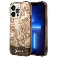 Guess Oryginalne Etui IPHONE 14 PRO MAX Guess Hardcase Porcelain Collection złote