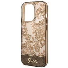 Guess Oryginalne Etui IPHONE 14 PRO MAX Guess Hardcase Porcelain Collection złote