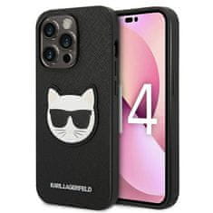 Karl Lagerfeld Oryginalne Etui IPHONE 14 PRO Karl Lagerfeld Hardcase Saffiano Choupette Head Patch czarne