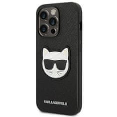 Karl Lagerfeld Oryginalne Etui IPHONE 14 PRO Karl Lagerfeld Hardcase Saffiano Choupette Head Patch czarne