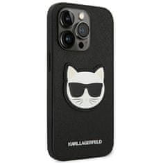 Karl Lagerfeld Oryginalne Etui IPHONE 14 PRO Karl Lagerfeld Hardcase Saffiano Choupette Head Patch czarne