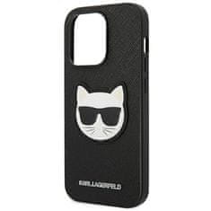 Karl Lagerfeld Oryginalne Etui IPHONE 14 PRO Karl Lagerfeld Hardcase Saffiano Choupette Head Patch czarne