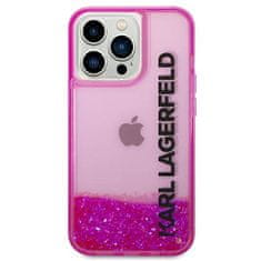 Karl Lagerfeld Oryginalne Etui IPHONE 14 PRO Karl Lagerfeld Hardcase Liquid Glitter Elong różowe