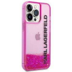 Karl Lagerfeld Oryginalne Etui IPHONE 14 PRO Karl Lagerfeld Hardcase Liquid Glitter Elong różowe