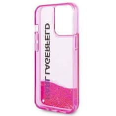 Karl Lagerfeld Oryginalne Etui IPHONE 14 PRO Karl Lagerfeld Hardcase Liquid Glitter Elong różowe