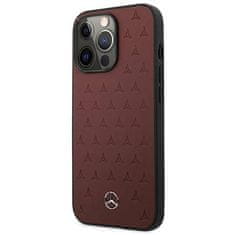 MERCEDES Etui IPHONE 13 PRO Mercedes Hardcase Leather Stars Pattern (MEHCP13LPSQRE) czerwone