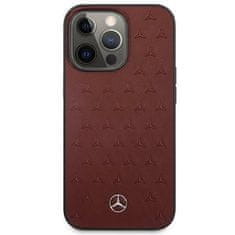 MERCEDES Etui IPHONE 13 PRO Mercedes Hardcase Leather Stars Pattern (MEHCP13LPSQRE) czerwone