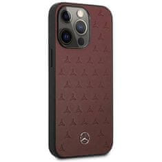 MERCEDES Etui IPHONE 13 PRO Mercedes Hardcase Leather Stars Pattern (MEHCP13LPSQRE) czerwone