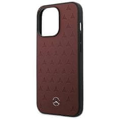 MERCEDES Etui IPHONE 13 PRO Mercedes Hardcase Leather Stars Pattern (MEHCP13LPSQRE) czerwone